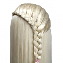 Cap Manechin Coafor X27 - Par Blond 50% Natural, 50-55 cm + Suport Prindere - 1