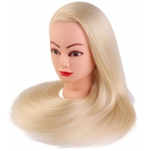 Cap Manechin Coafor X27 - Par Blond 50% Natural, 50-55 cm + Suport Prindere - 1