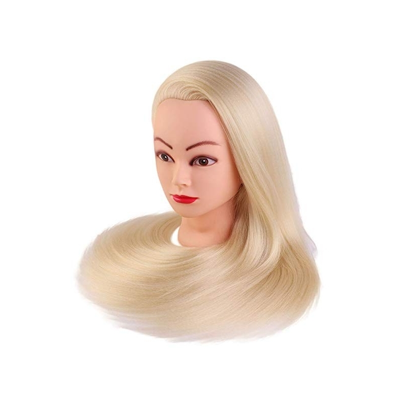 Cap Manechin Coafor X27 - Par Blond 50% Natural, 50-55 cm + Suport Prindere - 1