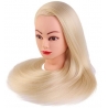 Cap Manechin Coafor X27 - Par Blond 50% Natural, 50-55 cm + Suport Prindere