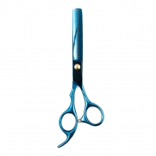 Set Kit Foarfece Profesionale Tuns si Filat Metallic Blue Oranjollie