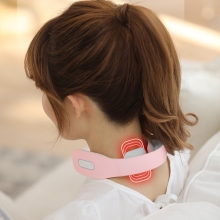 Aparat de Masaj Cervical cu Infrarosu, Intelligent Neck Massager, Lila Care, Culoare Roz