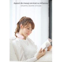 Aparat de Masaj Cervical cu Infrarosu, Intelligent Neck Massager, Lila Care, Culoare Roz