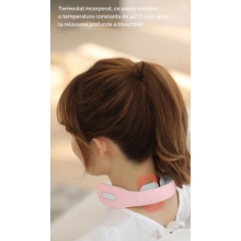 Aparat de Masaj Cervical cu Infrarosu, Intelligent Neck Massager, Lila Care, Culoare Roz