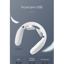 Aparat de Masaj Cervical cu Infrarosu, Intelligent Neck Massager, Lila Care, Culoare Roz