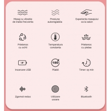 Aparat de Masaj pentru Ochi, Smart Massager, Lila Care, Culoare Alba