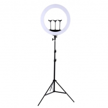 Lampa Circulara LED 35cm, Lumina Rece/Calda, Ring Light cu Trepied, Geanta si 3 Suporturi Telefon