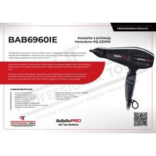 Uscator de Par Babyliss Pro Veneziano HQ 2200W Made in Italy - 1