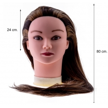 Cap manechin saten cu suvite blonde,270-4L -60cm