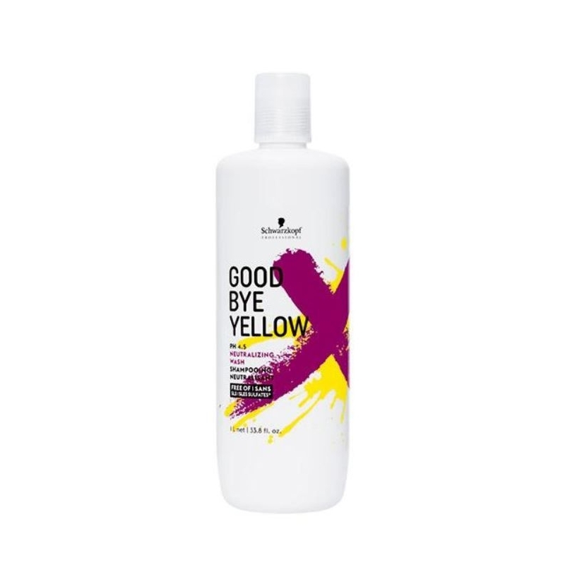 Sampon pentru Neutralizarea Tonurilor de Galben pentru Par Vopsit Schwarzkopf Professional Good Bye Yellow, 1000 ml