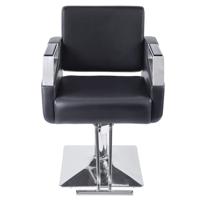 Scaun Frizerie Coafor Eliot, Reglabil pe Inaltime, cu Suport pentru Picioare, Negru