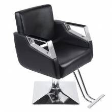 Scaun Frizerie Coafor Eliot, Reglabil pe Inaltime, cu Suport pentru Picioare, Negru