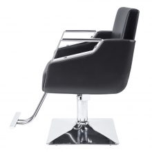 Scaun Frizerie Coafor Eliot, Reglabil pe Inaltime, cu Suport pentru Picioare, Negru