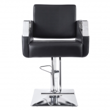 Scaun Frizerie Coafor Eliot, Reglabil pe Inaltime, cu Suport pentru Picioare, Negru