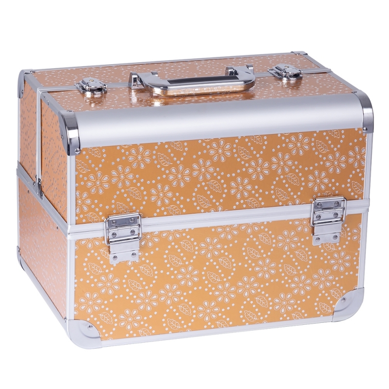 Geanta Cosmetice Mare 6283AC-GD Gold cu Cristale - 1