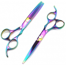Foarfeca Tuns & Filat Cameleon Jaguar Silver Line 6mm Coafor, Frizerie Uz Profesional