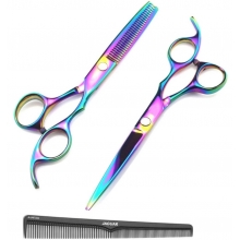 Foarfeca Tuns & Filat Cameleon Jaguar Silver Line 6mm Coafor, Frizerie Uz Profesional