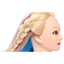 Cap Manechin Colorat H1-6G, 50% Natural 65 cm + Suport Prindere