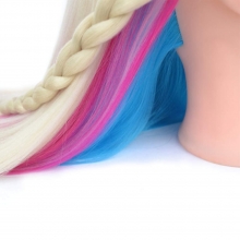 Cap Manechin Colorat H1-6G, 50% Natural 65 cm + Suport Prindere