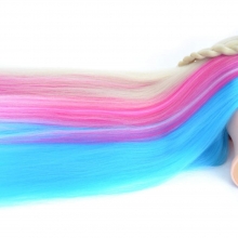 Cap Manechin Colorat H1-6G, 50% Natural 65 cm + Suport Prindere