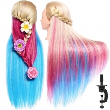 Cap Manechin Colorat H1-6K, 50% Natural 65 cm + Suport Prindere - 1