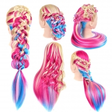Cap Manechin Colorat H1-6G, 50% Natural 65 cm + Suport Prindere