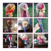 Cap Manechin Practica H1-6A, 50% Natural 4A - 65 cm + Suport Prindere