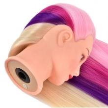 Cap Manechin Colorat H1-6E, 50% Natural 65 cm + Suport Prindere - 1