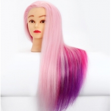 Cap Manechin Colorat(Roz+Albastru) H1-6E, 50% Natural 65 cm + Suport Prindere