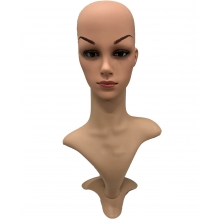 Cap Manechin Culoarea Pielii Machiat Dama, Detasabil, cu Suport din Plastic