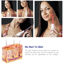 Electroderm Portabil Cosmetica cu 4 Capete Lumina Mov (Anti-Acnee) - 15