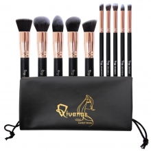 Set Profesional Makeup Be Perfect, 10 Pensule M, nylon, cu Husa - 1
