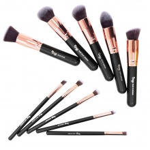 Set Profesional Makeup Be Perfect, 10 Pensule M, nylon, cu Husa - 3