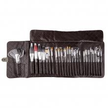 Pensule Make-Up Set 26 pnhq 1049, cu husa maro - 1