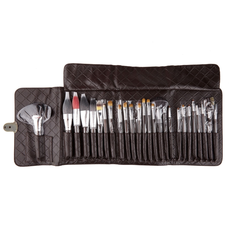 Pensule Make-Up Set 26 pnhq 1049, cu husa maro - 1