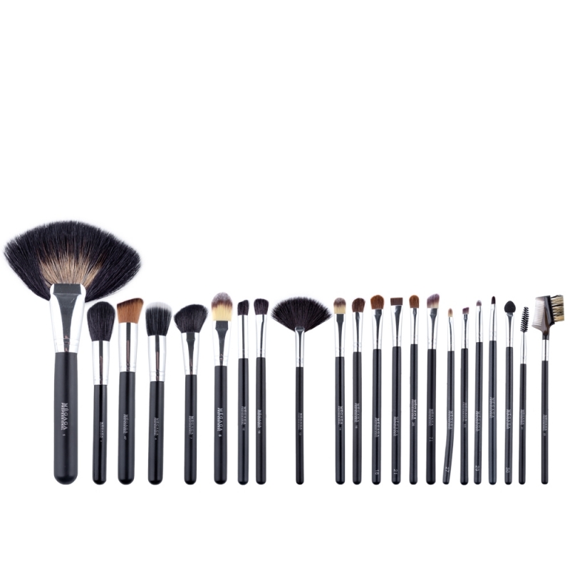 Set 22 Pensule Make-Up, Megaga, cu Husa Neagra - 1