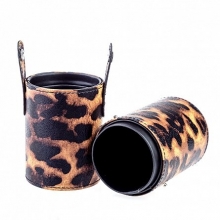 Tub Depozitare Pensule Machiaj cu Imprimeu Leopard