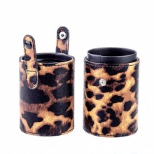 Tub Depozitare Pensule Machiaj cu Imprimeu Leopard