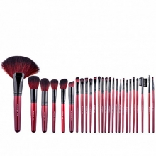Set Pensule Make-Up Megaga cu Husa Neagra, 26 de pensule