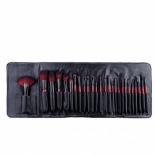 Set Pensule Make-Up Megaga cu Husa Neagra, 26 de pensule