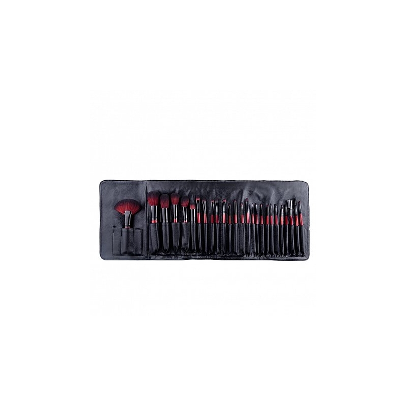 Set Pensule Make-Up Megaga cu Husa Neagra, 26 de pensule
