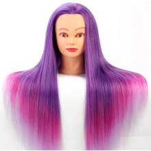 Cap Manechin Colorat H1-6F, 50% Natural 65 cm + Suport Prindere