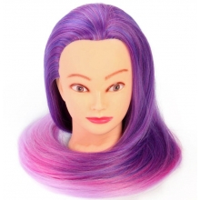 Cap Manechin Colorat H1-6F, 50% Natural 65 cm + Suport Prindere