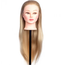 Cap Manechin cu Par Blond, 50% Natural 4A - 80 cm + Suport Prindere - 1