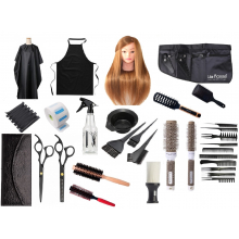 Set frizerie complet cu cap practica 100 % natural kit coafor royal - 1