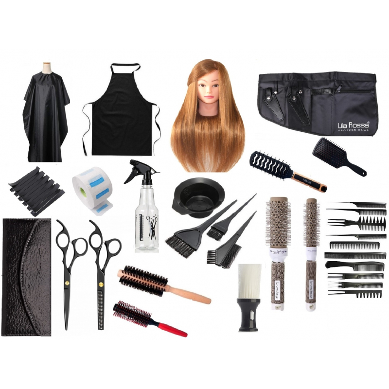 Set frizerie complet cu cap practica 100 % natural kit coafor royal - 1