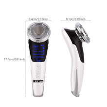 Aparat Facial Lila Care EMS Masaj Facial Cald si Rece Anti-Imbatranire, Anti-Rid Alb 103 Vibratie Sonica de 8000RPM Alb-Negru - 