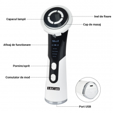 Aparat Facial pentru Infrumusetare Lila Care, Masaj Facial, EMS, Rece/Cald, Functii de Intinerire si Ridicare a Pielii - 1