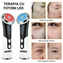Aparat Facial pentru Infrumusetare Lila Care, Masaj Facial, EMS, Rece/Cald, Functii de Intinerire si Ridicare a Pielii - 6