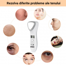 Aparat Masaj Facial Lila Care Pentru Indepartarea Liniilor Fine  Masaj Rece/Cald Foton Functie de Intinerire alb - 3